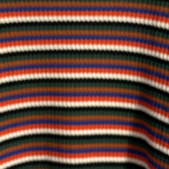 Nix & Nox Multi Colored Striped Knit Cardigan Sweater 3/4 Sleeves Size Large - Picture 5 of 7